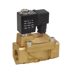 2/2 Way PU225 Series PU225-06 Brass 24V Pilot Hoạt Động Bình Thường Van Nước Đóng