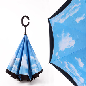 <span class=keywords><strong>Parapluie</strong></span> inversé double couche, <span class=keywords><strong>parapluie</strong></span> droit, neuf, avec poignée en forme de C, anti-UV, imperméable, logo personnalisé - Product Image 6