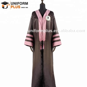 Robe et toge de remise de diplôme longues roses pour femme <span class=keywords><strong>arabe</strong></span> - Product Image 5