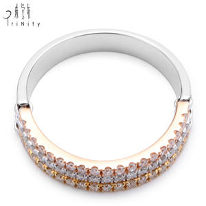 Anillos de Diamantes Naturales Reales de Oro Amarillo Blanco de 18K de Moda, Joyería Brillante para Bodas para Parejas para Fiestas - Product Image 6