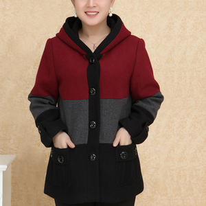 China Manufacture Sale <strong>Winter</strong> Warm Casual Middle Aged <strong>Women</strong> <strong>Coat</strong> Elegant Large <strong>Size</strong> Thick Loose Woollen <strong>Coat</strong> <strong>for</strong> Ladies - Product Image 1