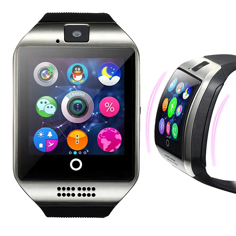 Q18 Pols Android Smart Horloge Telefoon Oem Sport Horloge Met Display Ondersteuning Sim-kaart Voor Iphone