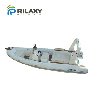 Bateau pneumatique semi-rigide Rilaxy 7.0m 23 pieds <span class=keywords><strong>de</strong></span> <span class=keywords><strong>large</strong></span> RIB700 avec <span class=keywords><strong>bain</strong></span> <span class=keywords><strong>de</strong></span> <span class=keywords><strong>soleil</strong></span>, plancher en teck, système <span class=keywords><strong>de</strong></span> douche, direction hydraulique, tube en tissu Orca - Product Image 1