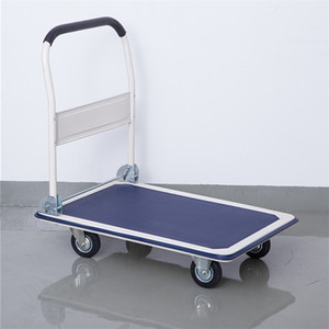 Supermarkt <span class=keywords><strong>cargo</strong></span> winkelwagen <span class=keywords><strong>plastic</strong></span> en metalen hand <span class=keywords><strong>trolley</strong></span> platform truck - Product Image 1