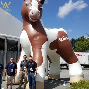 Empresa personalizada mascota gigante inflable caballo para al aire libre de pie Decoración