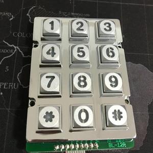 Teclado Metálico de Acero Inoxidable con Matriz Iluminada de 12 Teclas, Impermeable, 3x4, para Sistema de Control de Acceso - Product Image 2