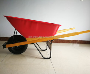 75l 5cbf 200kg क्षमता अमेरिकी लकड़ी के हैंडल धातु ट्रे निर्माण भारी ड्यूटी व्हील बैरो - Product Image 6