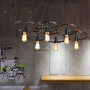 Đèn Chùm Trung Sơn Treo Mặt Dây Đèn Edison Bóng Đèn Trang Trí Nội Thất Trong Nhà Xe Đạp Công Nghiệp Sắt Mặt Dây Đèn - Product Image 5