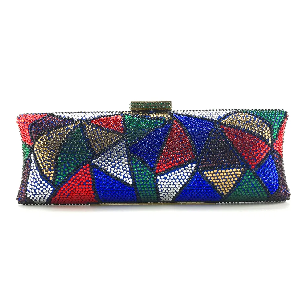 Handgemaakte kleurrijke clutch bag voor lady feestavond clutch purse OC3530