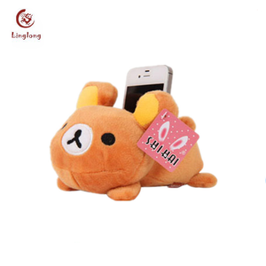 Bowknots Stand Seat telefon tutucu ile komik peluş doldurulmuş hayvan pembe domuz - Product Image 4