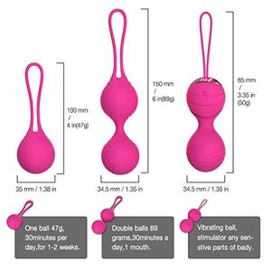 Masseur Boules <span class=keywords><strong>de</strong></span> <span class=keywords><strong>Geisha</strong></span> pour Femmes & Silicone Sans Fil Télécommande Masseur Rechargeable - Product Image 2