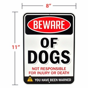 Perro de ataque de Turno Señal de Advertencia - Product Image 3