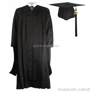 Vestido <span class=keywords><strong>de</strong></span> graduación <span class=keywords><strong>de</strong></span> maestro <span class=keywords><strong>de</strong></span> lujo personalizado, gorra y capucha uniformes <span class=keywords><strong>de</strong></span> graduación negros mate - Product Image 3