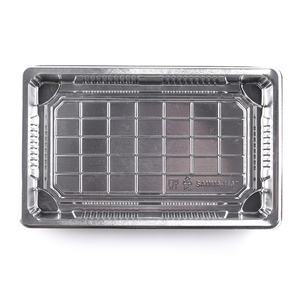 Plastic Sushi Box SM1-1107H Silvery Japanese Disposable Food Sushi Packaging Box Plastic Tray