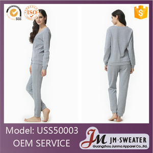 El último diseño para <span class=keywords><strong>hombre</strong></span> <span class=keywords><strong>gris</strong></span> de manga larga pijamas de algodón pijamas ropa de dormir - Product Image 2