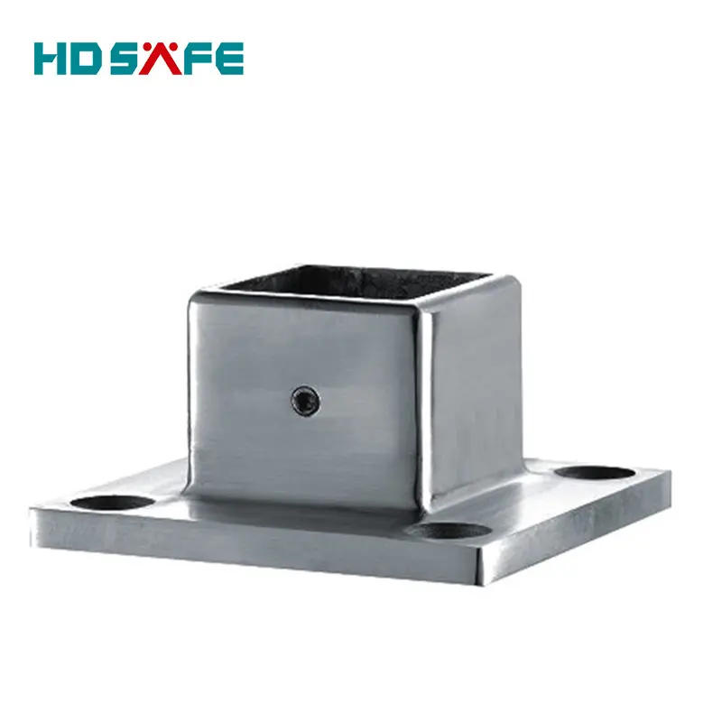 Base de aço inoxidável placas quadradas para fundação de tubos quadrados de 40*40mm