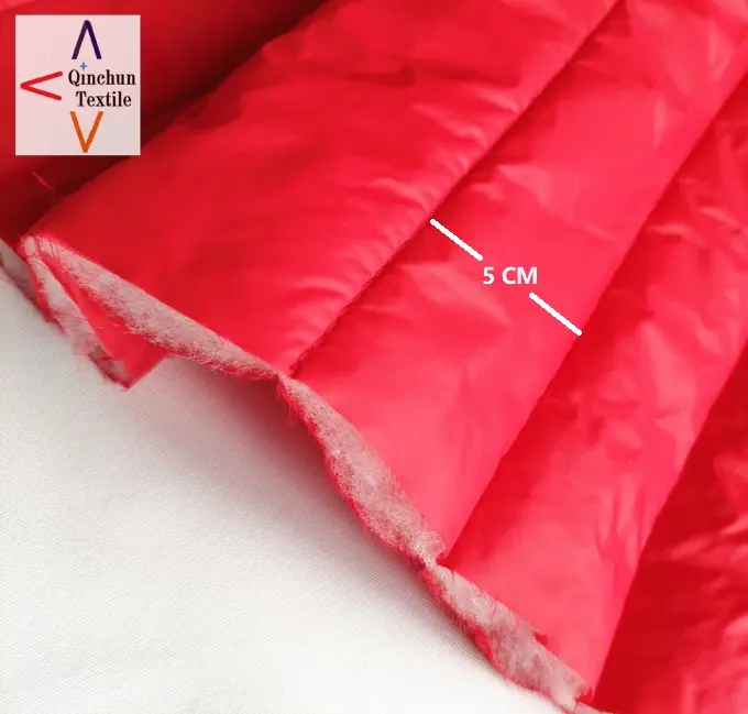 Dubbele kant zacht waterdicht downproof nylon gewatteerde jas stof met polyester watten