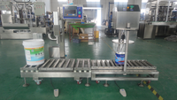 Machine de remplissage semi-automatique de pâte liquide de bouteille de poids de mayonnaise de lait concentré de beurre de seau à tambour