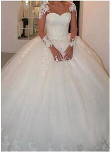 <span class=keywords><strong>Abito</strong></span> da <span class=keywords><strong>sposa</strong></span> gonfio in pizzo con applicazioni musulmane in rilievo <span class=keywords><strong>abito</strong></span> da <span class=keywords><strong>sposa</strong></span> a maniche lunghe <span class=keywords><strong>bianco</strong></span> avorio personalizzato economico MWA215 - Product Image 2