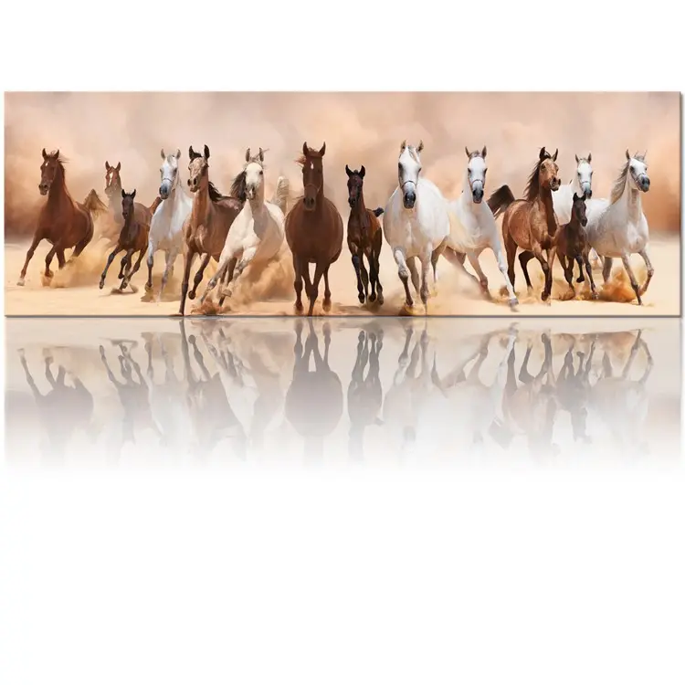 Modern Animals High Quality Running Horses Painting On Canvas For House Decor Oil Painting