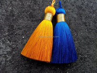 Pompons en soie colorés pour bijoux, 10 pièces, vente en gros, cordon en soie, fil en soie