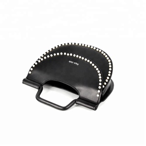 Luxury Design Custom Pearl Inlay Black Pu <strong>Leather</strong> <strong>Satchel</strong> Bag Handbag <strong>for</strong> <strong>Women</strong> - Product Image 6