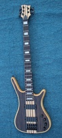 5 String Active Pickup Neck Through Body Electric Bass Guitar with Rosewood Veneer Cover