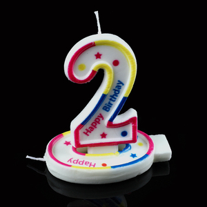 <strong>Rainbow</strong> Colorful Outline Happy <strong>Birthday</strong> <strong>Decoration</strong> and Star Printed Number Candle - Product Image 2