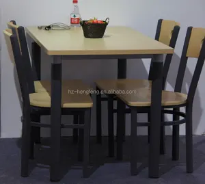 Cheap Design 4 Seater Design Wooden Dining Table
