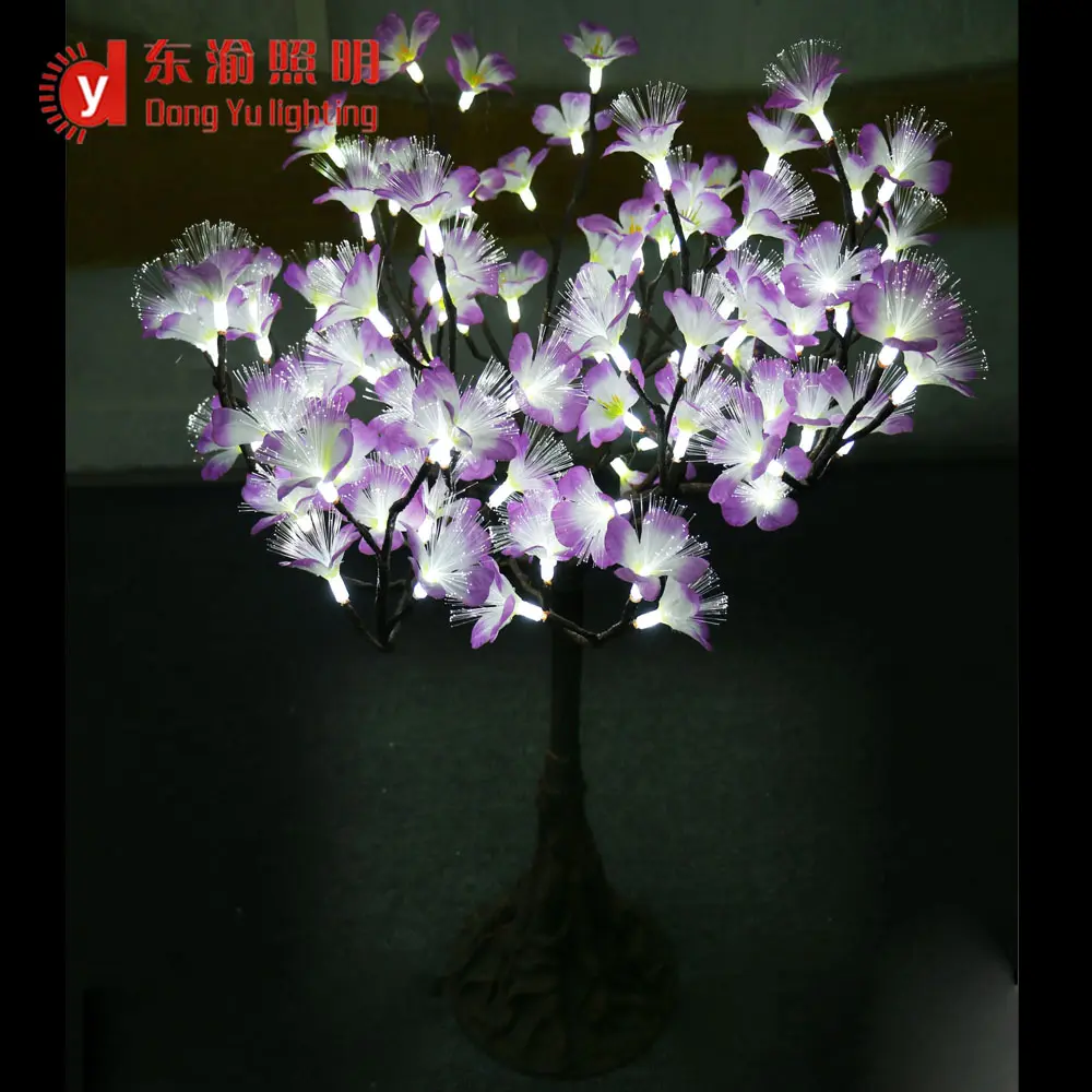 Nieuwe ontwerp kerstboom artifical glasvezel bloem met led licht