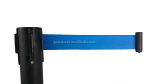 Black Airport <strong>Retractable</strong> <strong>Queue</strong> Pole with Nylon <strong>Belt</strong> - Product Image 2