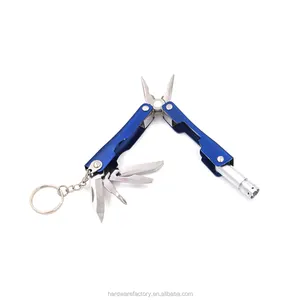 Multi Tool 4.5英寸钳子，带Led手电筒迷你多工具刀套件的小刀套件