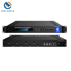 Hotel iptv headend high definition 8 in 1 mpeg4 avc/h.264 hd encoder COL5181D