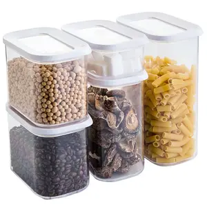 Kamus塑料谷物密封罐厨房谷物储物盒1.5L透明零食罐储物盒储物罐