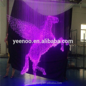 Lustre rond 3D à changement de couleur, dragon/<span class=keywords><strong>cheval</strong></span>, matériau en fibre optique PMMA, garantie 5 ans, lustre LED - Product Image 4