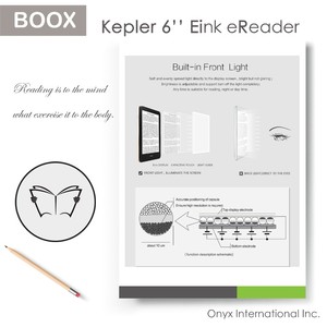 Tablette électronique avec écran E Ink Carta de 6 pouces, 300 dpi, avec Regal - Product Image 1