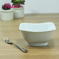 Bol carré japonais en céramique, vente en gros de haute qualité, simple, pas cher, pour salade, vaisselle d'hôtel