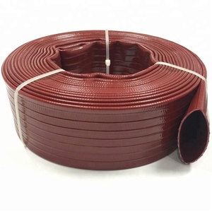 الصين الصانع لمتانة المهام المرنة <span class=keywords><strong>PVC</strong></span> أنبوب تفريغ المياه البلاستيك 1 2 46 8 بوصة 10 بار وضع خرطوم مسطح مع الاقتران