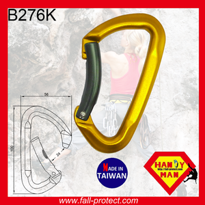 Mosquetón de aluminio de 23KN para rescate, escalada en roca y apertura de puertas. - Product Image 3