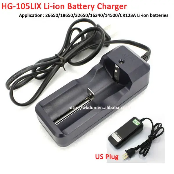 Universel HG-105Lix 26650 18650 32650 Arrêt automatique Batterie Chargeur Chargeur 3.6V Li-ion Chargeur De Batterie