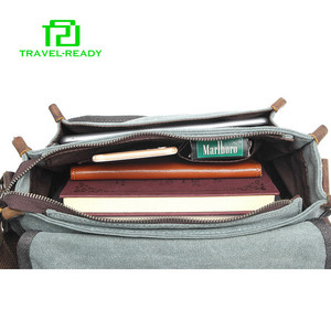 Nuevo modelo estilo pequeño maletín de lona de los hombres bolsa de mensajero en stock - Product Image 6