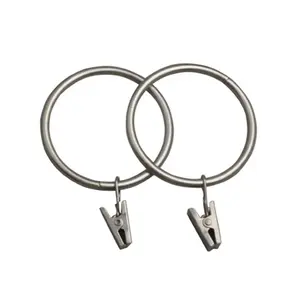 Silver Metal Curtain Ring Clips Drapery Curtain Ring Clips