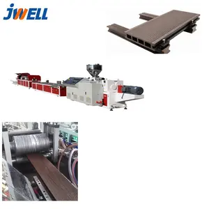 Máquina de produção de perfil de madeira, linha wpc de produção de perfil de madeira de alto desempenho padrão jwell-ce