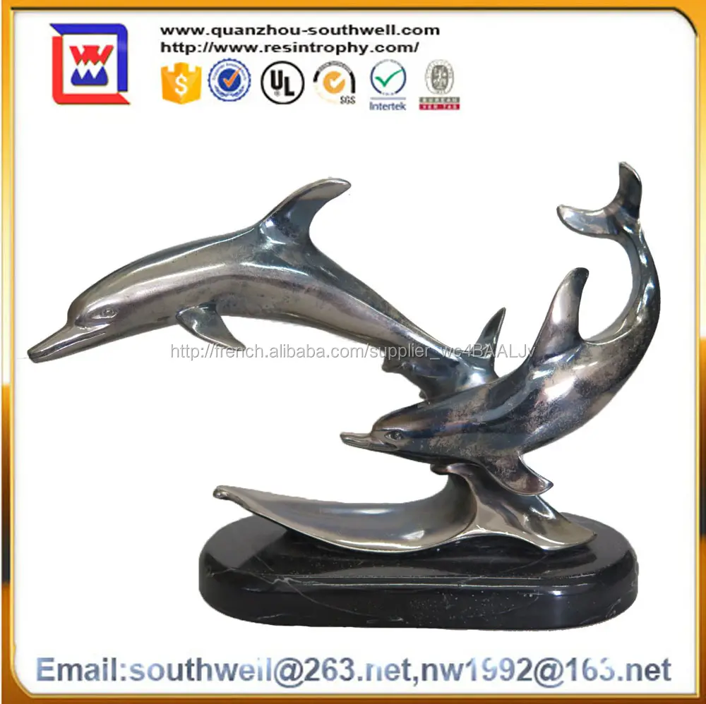 Personnalisé dauphin souvenir et dolphin statues en plein air statues de dauphins