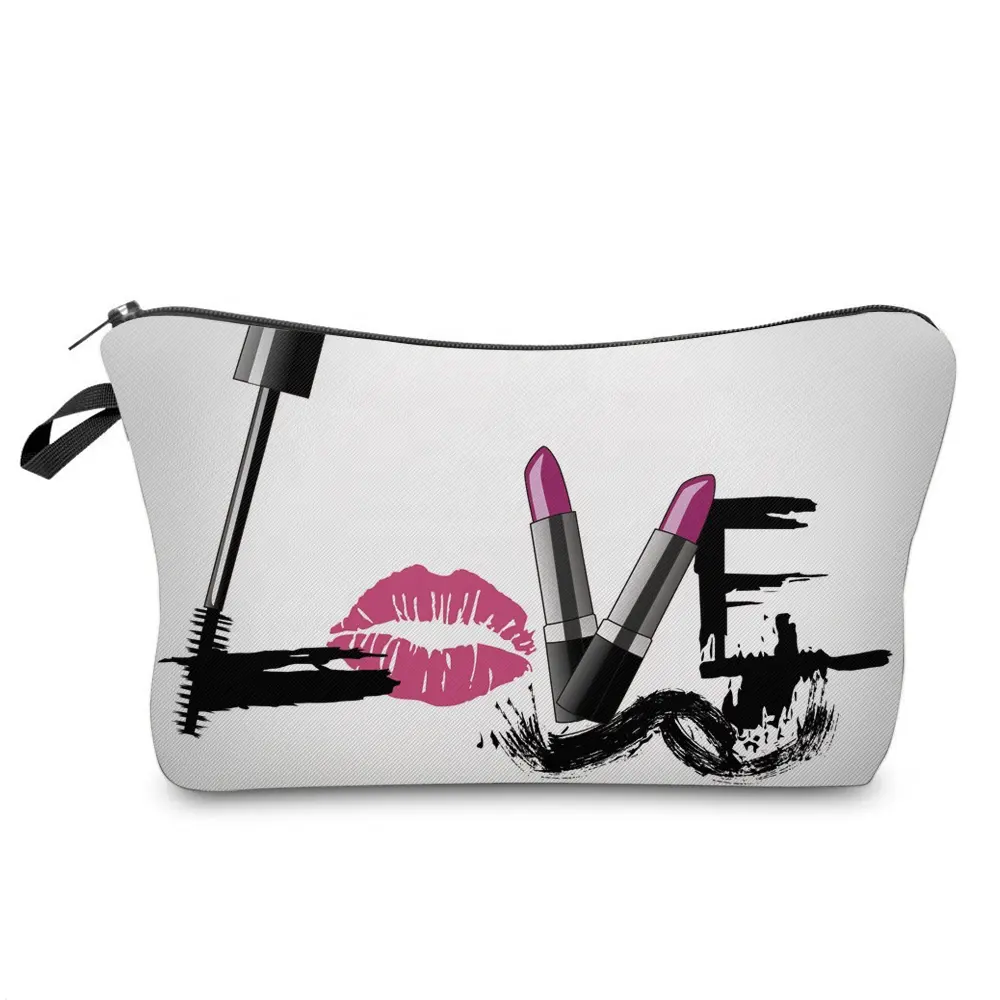 Groothandel Custom Logo Fashion Design Potlood Tas Borstel Opslag Pouch Make-Up Tas Reizen Make