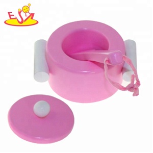 Nouvelle arrivée jouer à faire semblant <span class=keywords><strong>jouet</strong></span> en <span class=keywords><strong>bois</strong></span> pots et des casseroles pour enfants W10B084 - Product Image 6