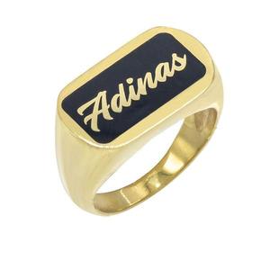 Shangjie Block Letter Personalized 14k Gold <strong>Name</strong> <strong>Ring</strong> Custom <strong>Rings</strong> - Product Image 3