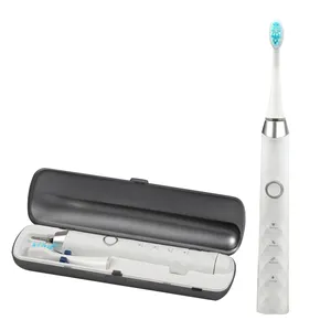 Brosse à dents électrique sonique Inductive sans fil IPX7 brevetée, étanche, personnalisée en usine, avec étui de voyage à chargement USB