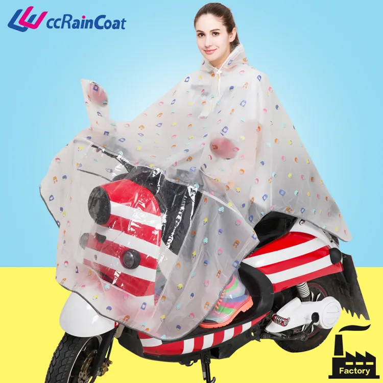 Seguridad reutilizable 100% impermeable de la lluvia de la motocicleta abrigo mujer para biker