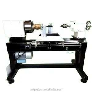 Mini CNC Lathe U-UA22 best price diameter 220mm two cutters turning shaping hollowing drilling with laptop